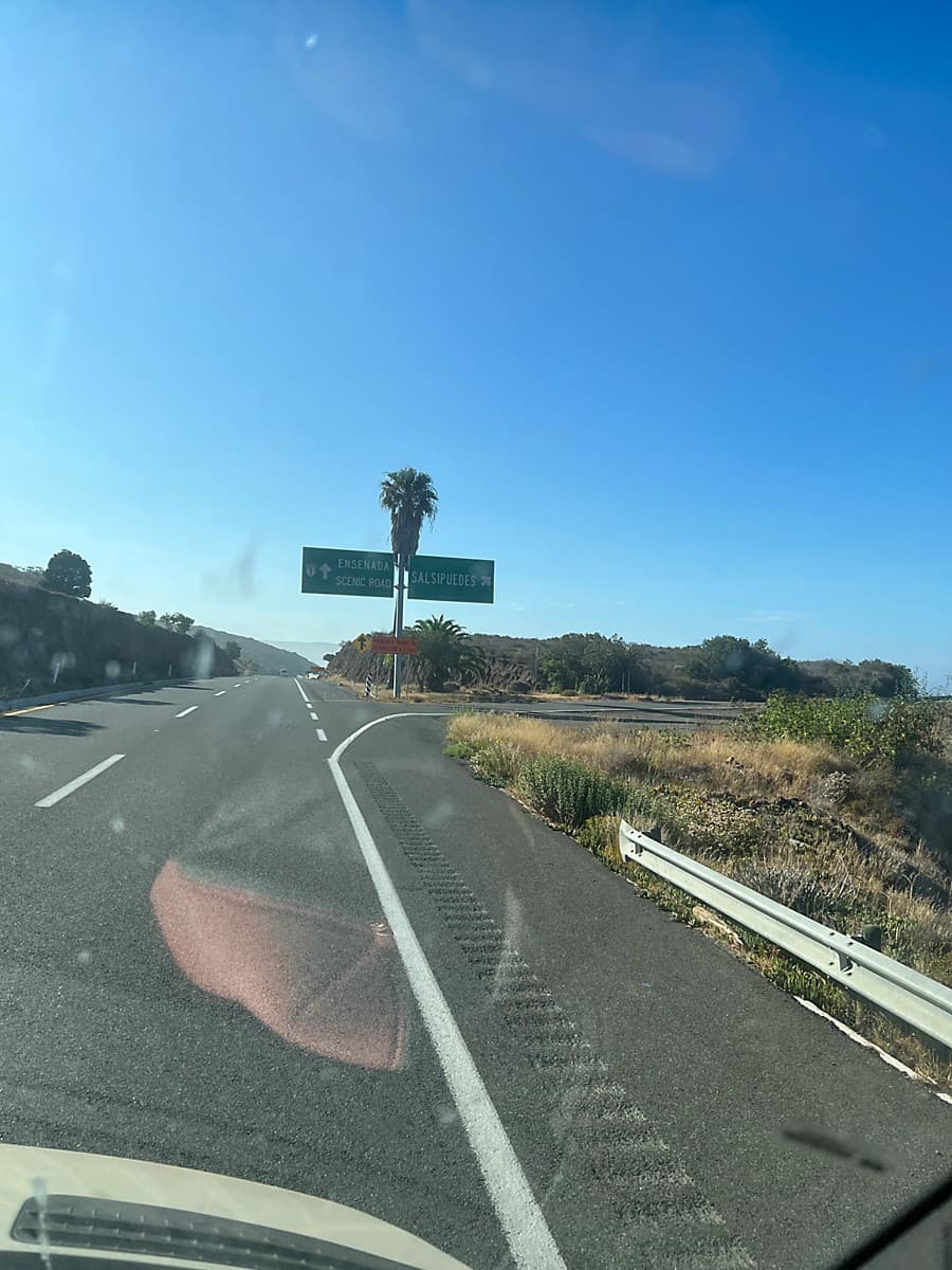 Salsipuedes shoreline with flag